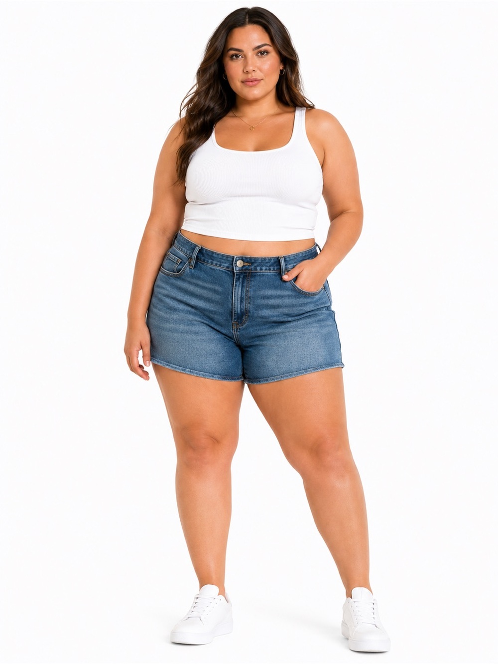 torrid Mid-Rise Classic Blue Denim Shorts